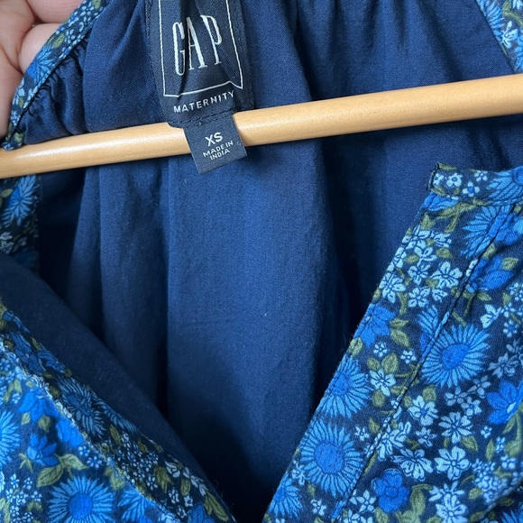 Gap Navy Blue Floral Maternity Jumpsuit - Picture 6 of 10